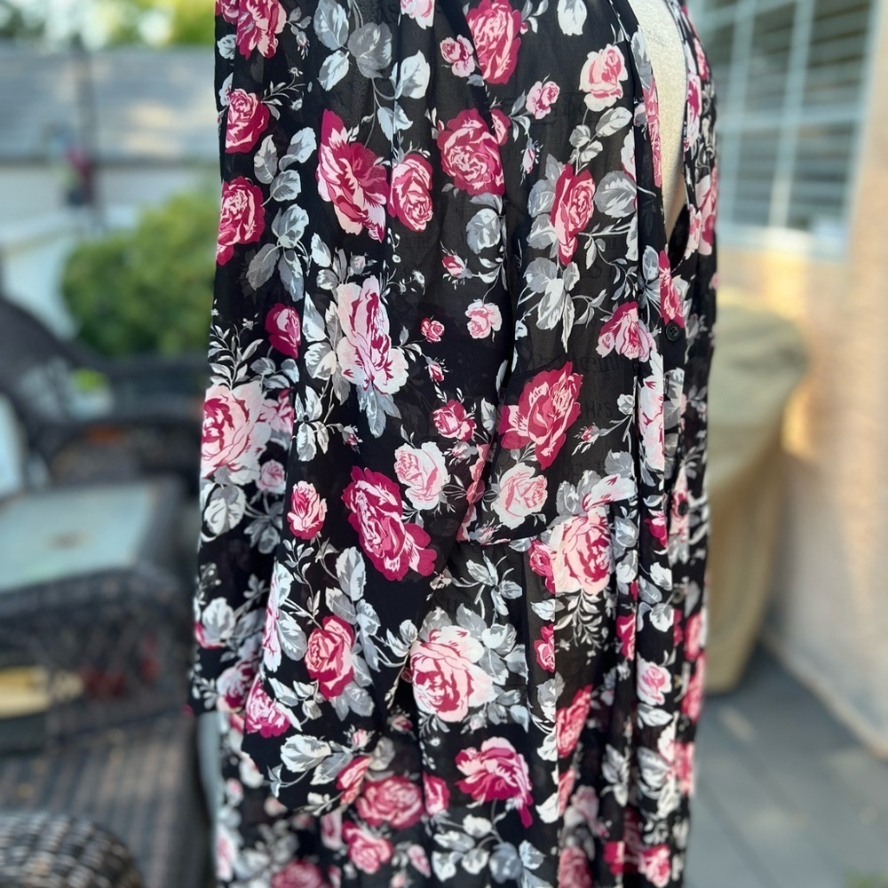 Torrid Pink and Black Dolman Sleeve V-Neck Sundress Size 4X NWOT Summer dress - Picture 8 of 8